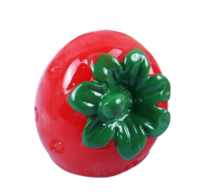 Clear Strawberry Resin Charm