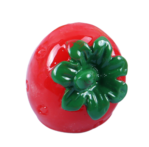 Clear Strawberry Resin Charm