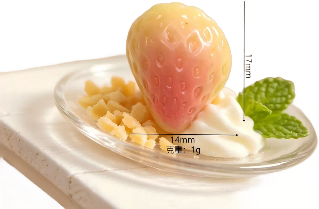 Mini Strawberry Resin Charms