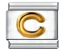 Italian Charm Bracelet – Alphabet – Gold