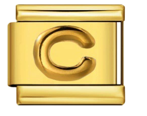 Italian Charm Bracelet – Alphabet – Gold
