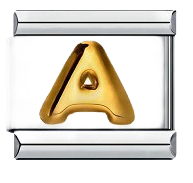 Italian Charm Bracelet – Alphabet – Gold
