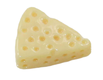 Mini Cheese Cube Silicone Charm