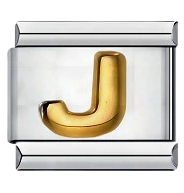 Italian Charm Bracelet – Alphabet – Gold