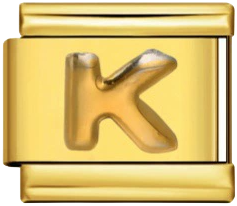 Italian Charm Bracelet – Alphabet – Gold