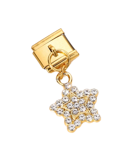 Italian Charm Necklace – Star & Four-Leaf