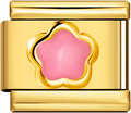 Italian Charm Pendant – Floral – Gold