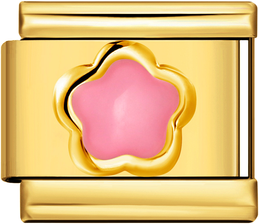 Italian Charm Pendant – Floral – Gold