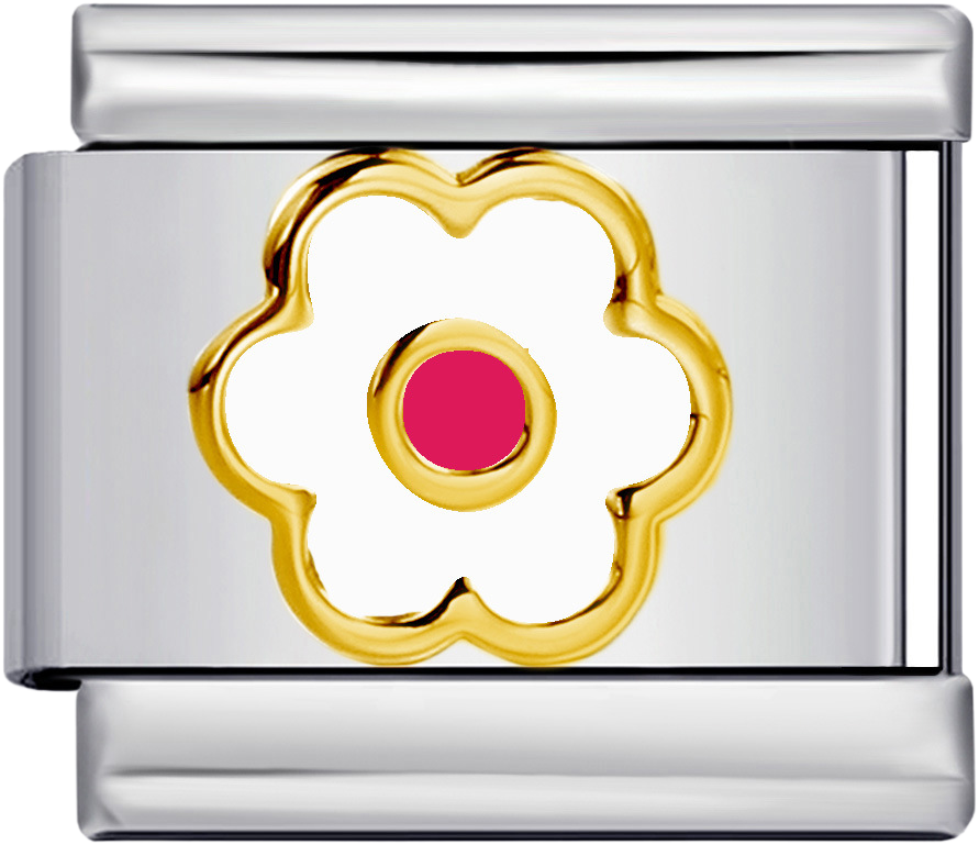 Italian Charm Ring – Floral – Gold