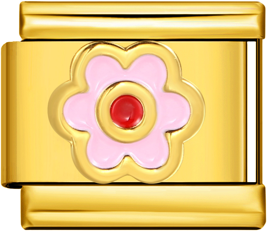 Italian Charm Ring – Floral – Gold