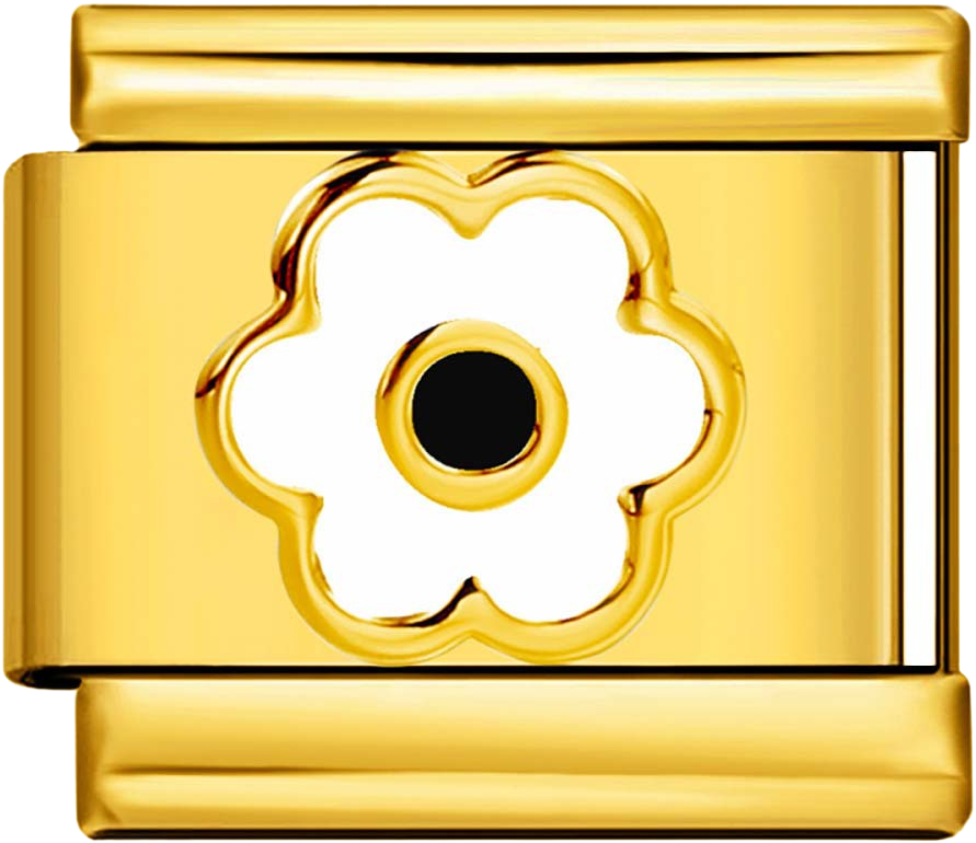 Italian Charm Ring – Floral – Gold