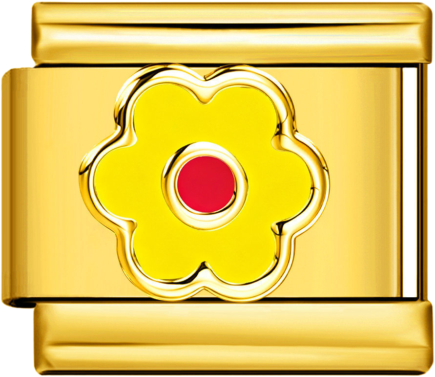 Italian Charm Ring – Floral – Gold