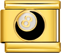 Italian Charm Ring – Gold & Black