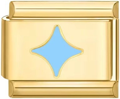 Italian Charm Necklace – Butterfly – Gold & Blue