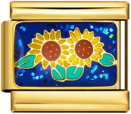 Italian Charm Chain – Star – Gold & Blue